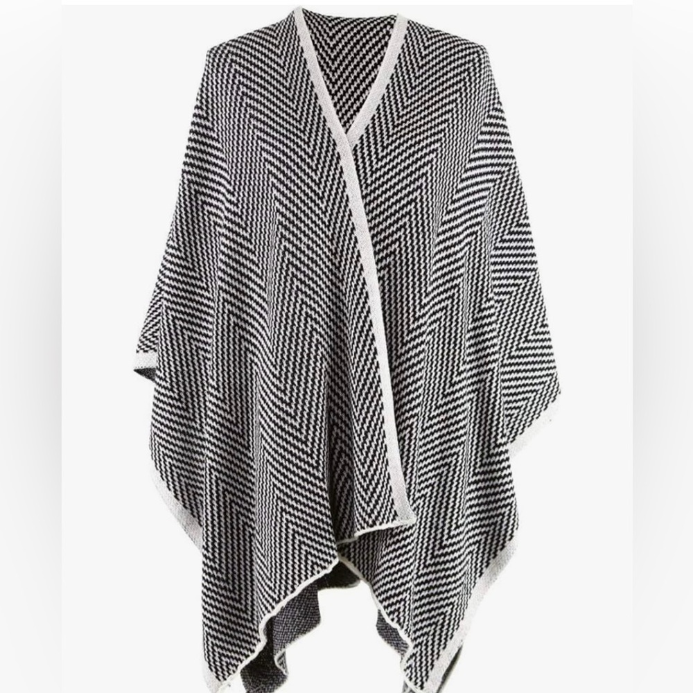 Jack & Missy Black & White Women's Chevron Wrap, One Size
